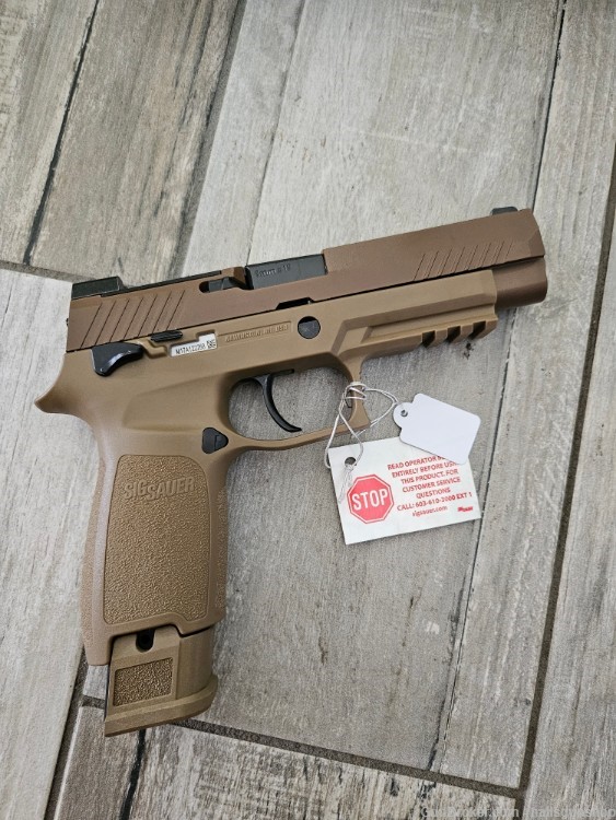 Sig Sauer P320F M17 9MM 4.7" Pistol 1x17rd 2x21rd Optic Ready Coyote -img-1