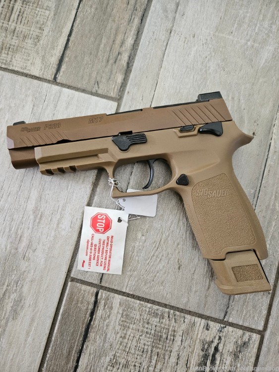 Sig Sauer P320F M17 9MM 4.7" Pistol 1x17rd 2x21rd Optic Ready Coyote -img-4