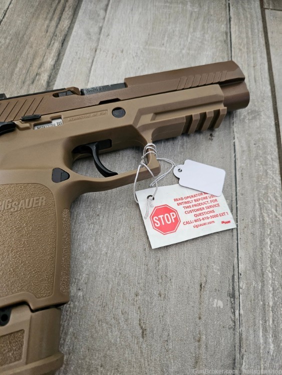 Sig Sauer P320F M17 9MM 4.7" Pistol 1x17rd 2x21rd Optic Ready Coyote -img-2