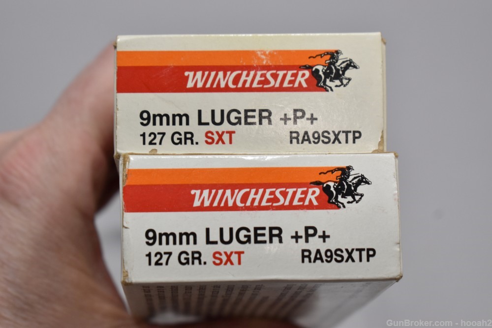 2 Boxes 95 Rds Winchester Ranger SXT Controlled Expansion 9mm +P+ 127 G -img-2