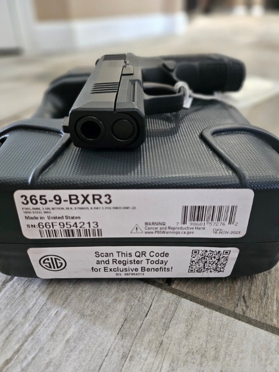 Sig Sauer P365 9mm Pistol 3.1" 2x10rd 365-9-BXR3 2x10rd -img-6