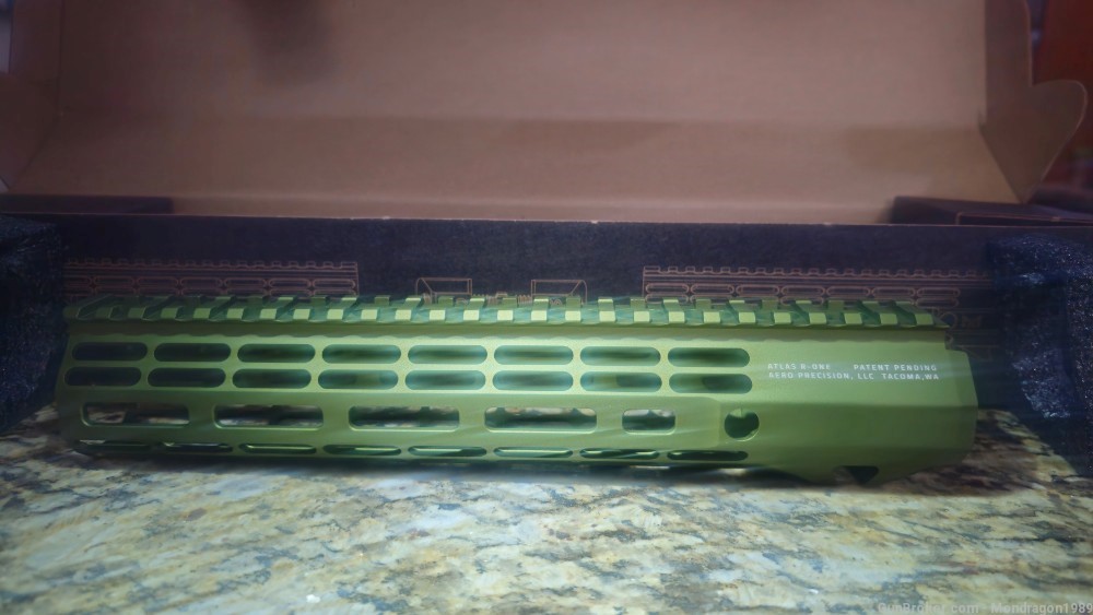 NEW Atlas R-ONE 10.3 in Handguard OD Green Anodized-img-2