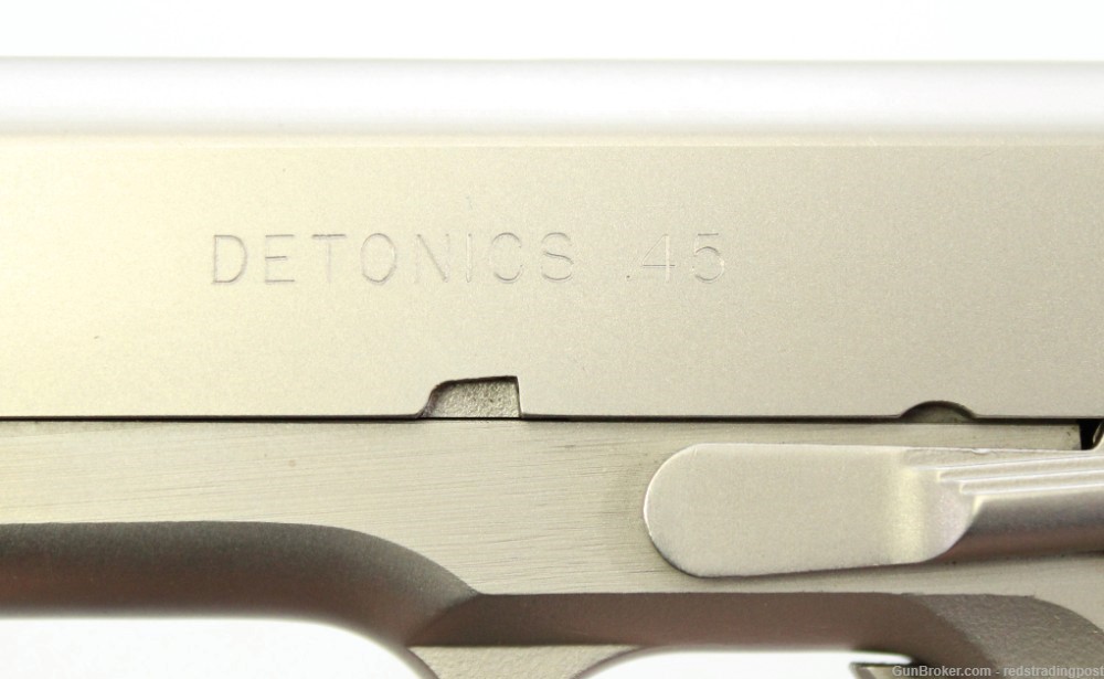 Detonics Assocs. Mark II 3.5" Bull Barrel 45 ACP 1911 Nickel Plated Pistol -img-5
