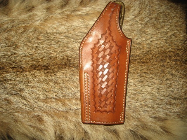 LIKE NEW SUEDE LINED SAFARILAND HOLSTER BROWNING HI-POWER 9MM !-img-0