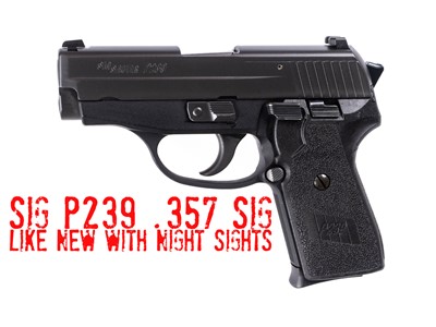 Sig Sauer P239 .357 Sig DA/SA Night Sights RARE Pistol LIKE NEW