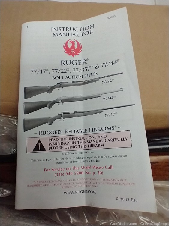 Ruger 77/44 Rifle 44 Rem Mag Bolt-Action 18.5" NEW OLD STOCK-img-26