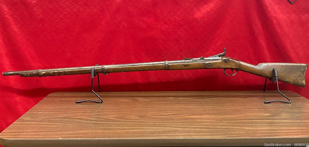 US Springfield 1864 Trap Door Black Powder Military Rifle 50-70 -img-23