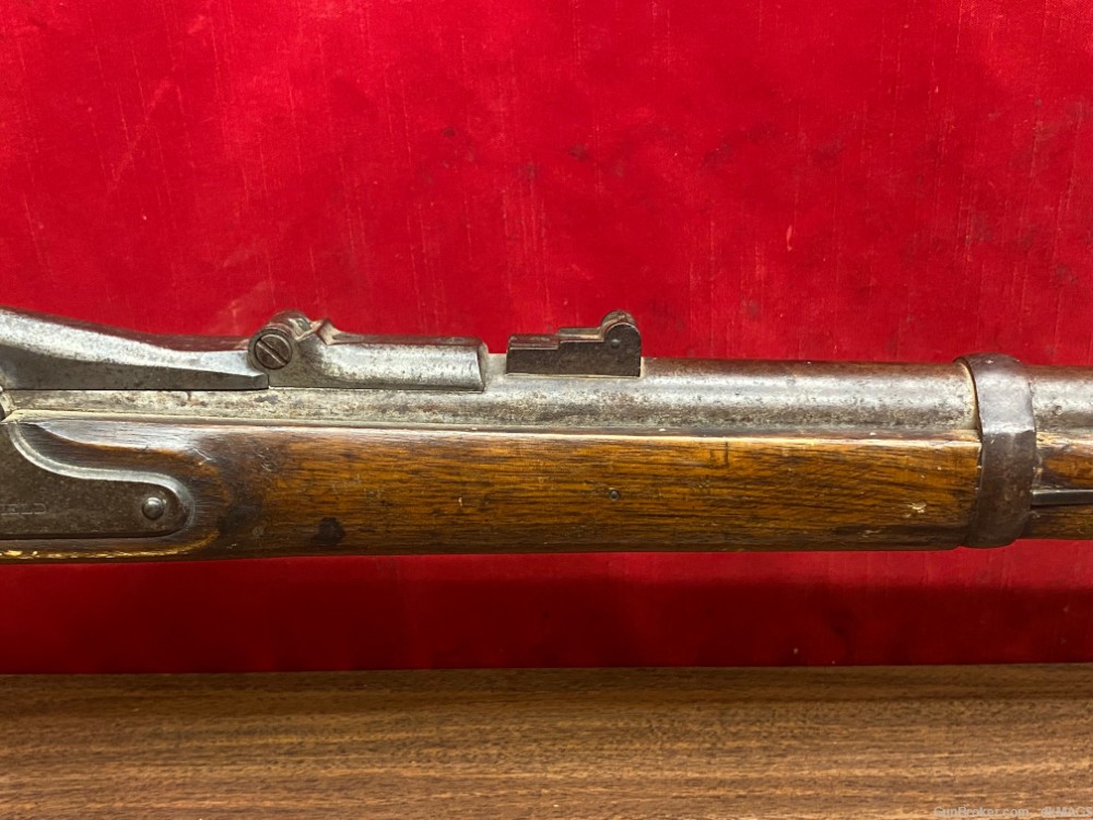 US Springfield 1864 Trap Door Black Powder Military Rifle 50-70 -img-18