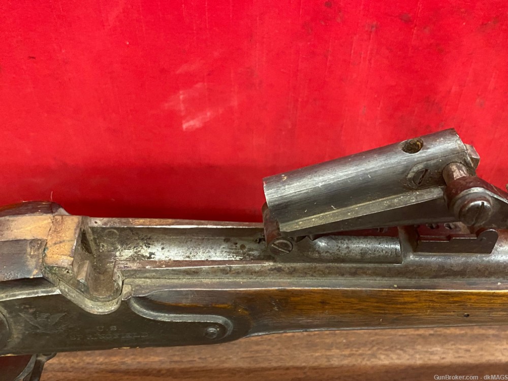 US Springfield 1864 Trap Door Black Powder Military Rifle 50-70 -img-13