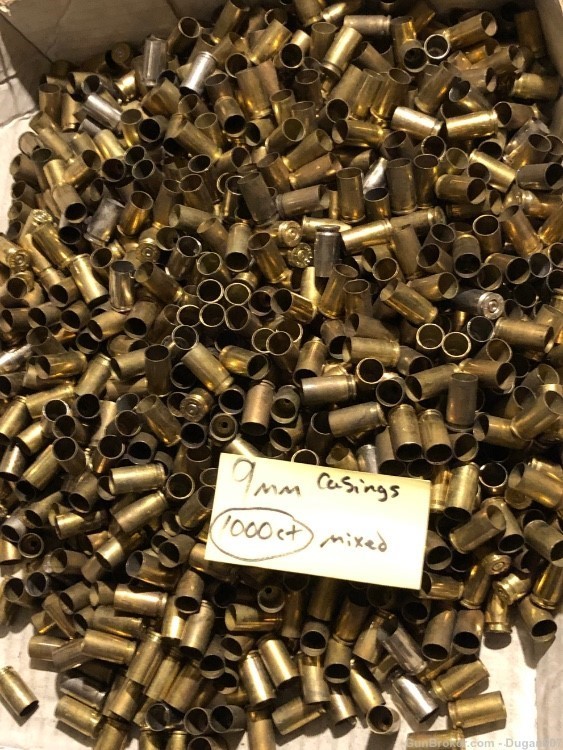 Penny auction 9mm brass reloading 1000 count-img-0