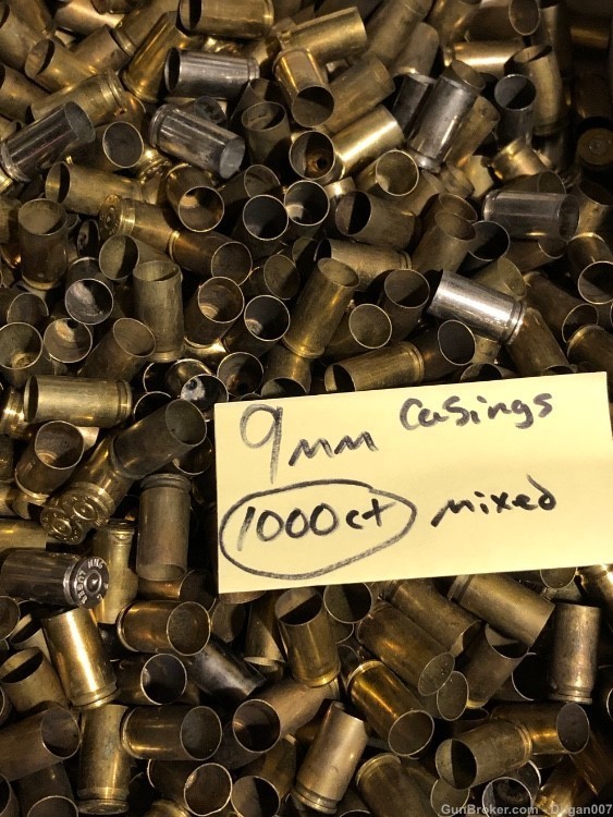 Penny auction 9mm brass reloading 1000 count-img-2