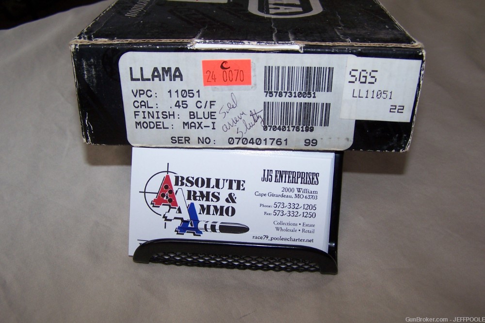 Llama Max 1 45acp 93% with box and papers-img-7