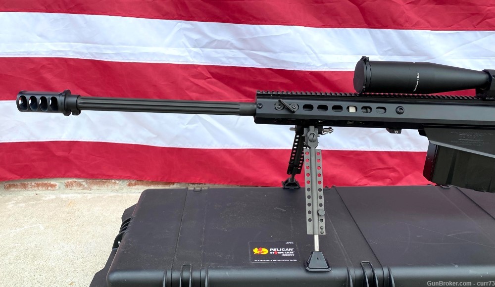 Barrett M107A1 50 BMG W/ Trijicon 10 Mile 5-50x56mm Scope -img-4