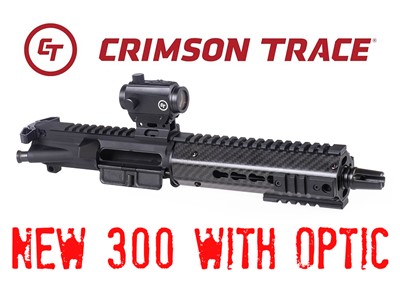 AR15 Pistol Upper 7.5" .300 Blackout 7" KeyMod Rail w/Crimson Trace Red Dot