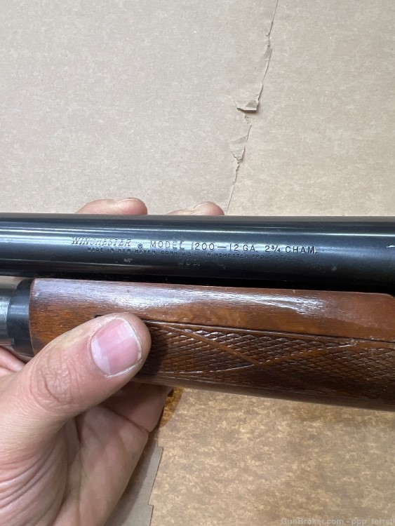 Winchester model 1200 12ga shotgun wood stock 27" barrel-img-12