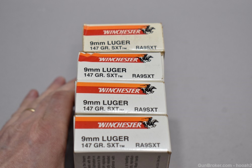 4 Boxes 200 Rds Winchester 9mm Ranger SXT Controlled Expansion 147 G -img-3