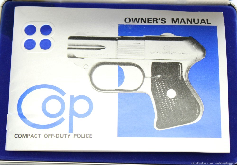 COP Inc Compact Off Duty Police 3.25" Barrel 357 Mag 4 Shot Derringer w Box-img-15