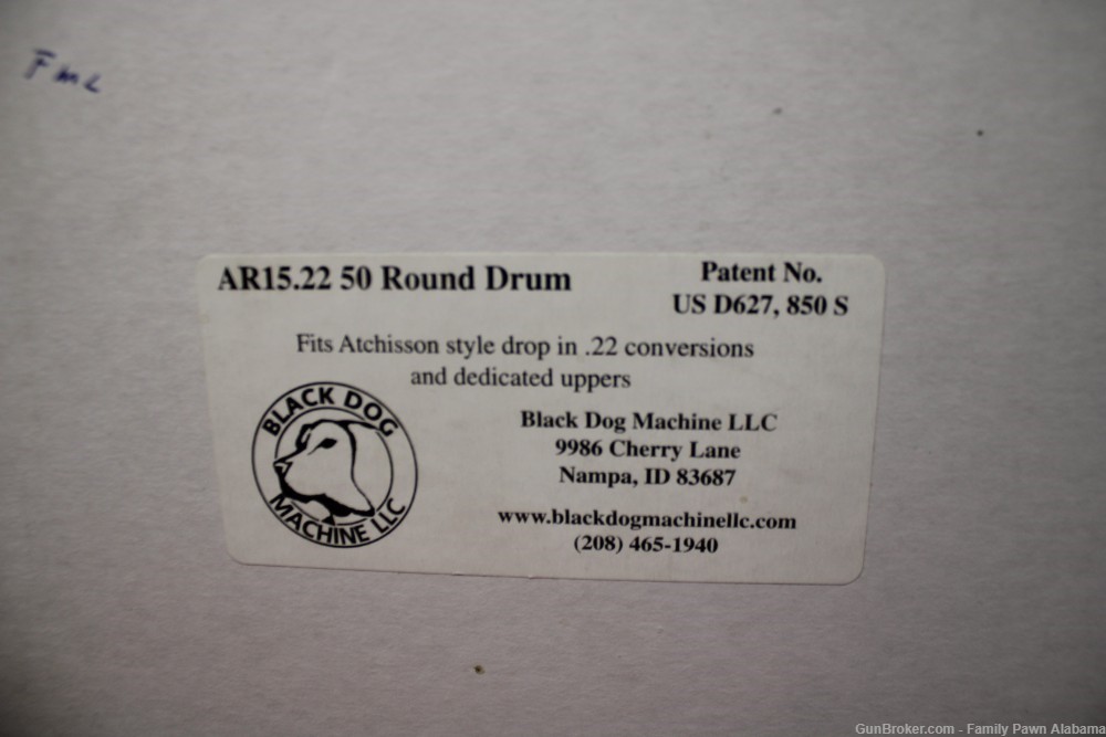 Black Dog machine AR-15 .22LR 50 round drum magazine fits atchisson style-img-4