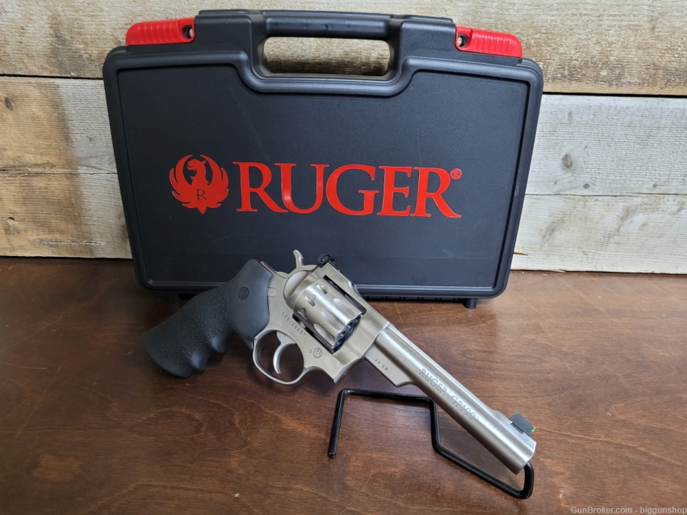 Used Ruger GP100 22lR 5 1/2"bbl Stainless 10-Shot Great Condition!-img-0