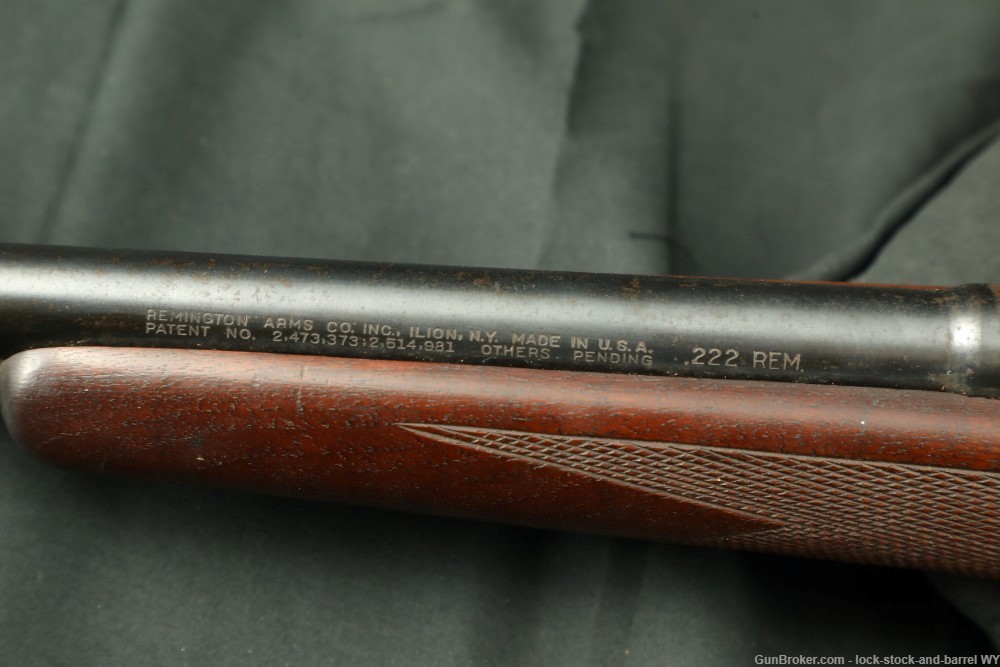 Remington Model 722 22" .222 Rem. Bolt Action Rifle & Scope, 1955 C&R-img-32