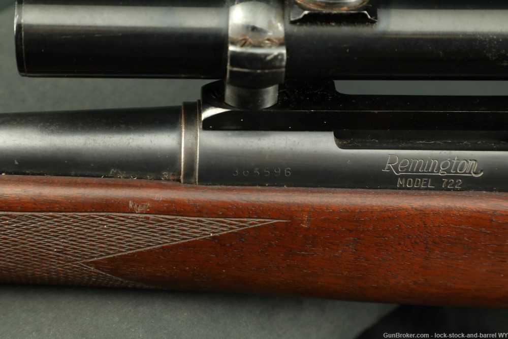 Remington Model 722 22" .222 Rem. Bolt Action Rifle & Scope, 1955 C&R-img-30