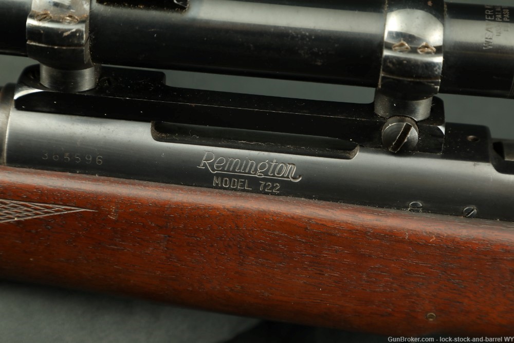Remington Model 722 22" .222 Rem. Bolt Action Rifle & Scope, 1955 C&R-img-29