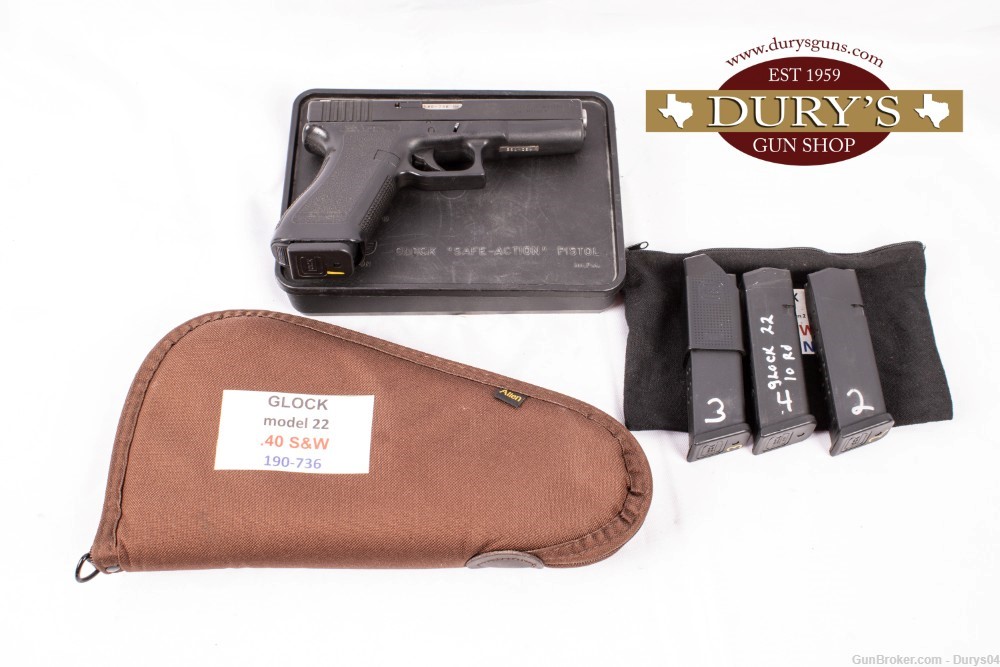 Texas Game Warden Glock 22 40 S&W Trade In Durys # 17979-img-0