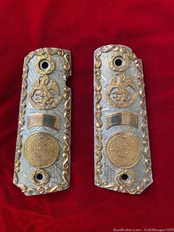 Vintage Colt FZR 1911 Grips Gold and Silver -img-0
