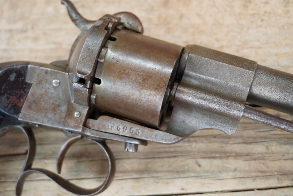 Civil War Lefaucheaux 12mm Pinfire revolver French Mle 1854 1860s-img-5