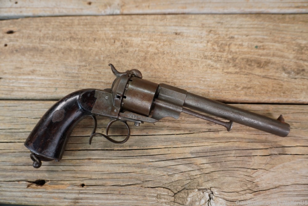 Civil War Lefaucheaux 12mm Pinfire revolver French Mle 1854 1860s-img-33