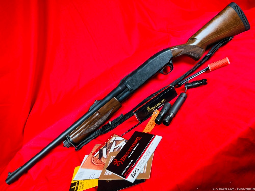Browning BPS 12Ga Pump Bottom Eject Walnut Stock Shotgun Game Gun 20.5" -img-1