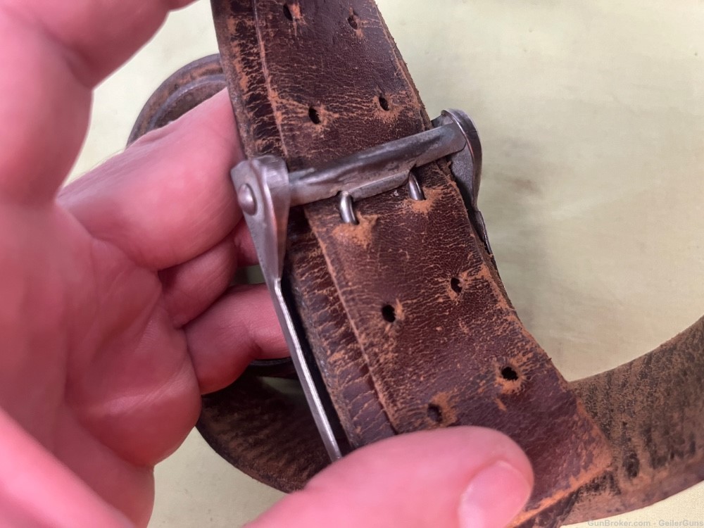 Original WWII German HJ Youth Belt buckle & Belt RZM WW2-img-5