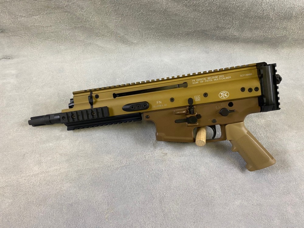FN AMERICA SCAR 15P VPR 5.56MM 7.5" BBL FDE *NEW* *PENNY AUCTION*-img-1