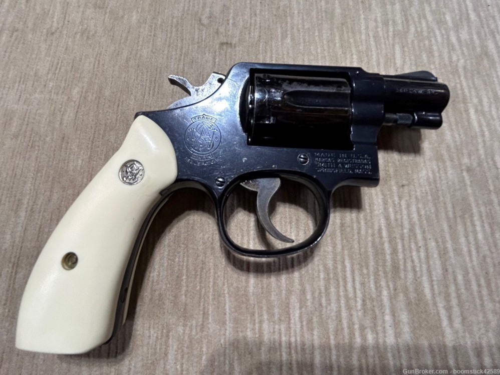 Smith & Wesson Model 10-7 2" .38 SPL with Imitation Ivory and Holster-img-2
