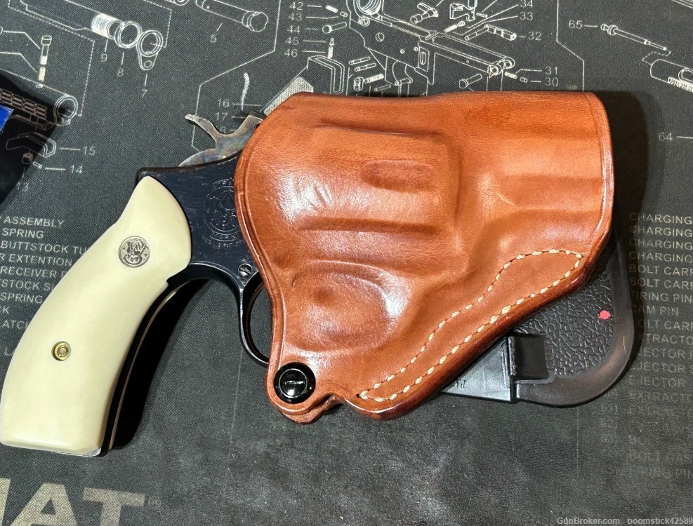 Smith & Wesson Model 10-7 2" .38 SPL with Imitation Ivory and Holster-img-10
