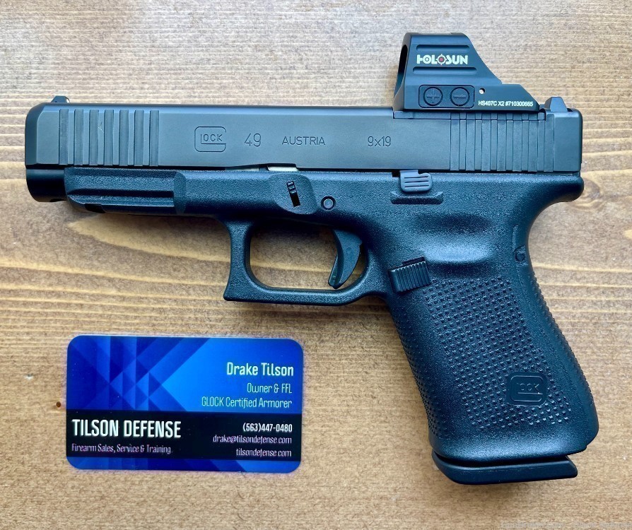 GLOCK 49 MOS - Gen 5 - 9mm Pistol - Holosun 407C - FACTORY NEW!-img-0