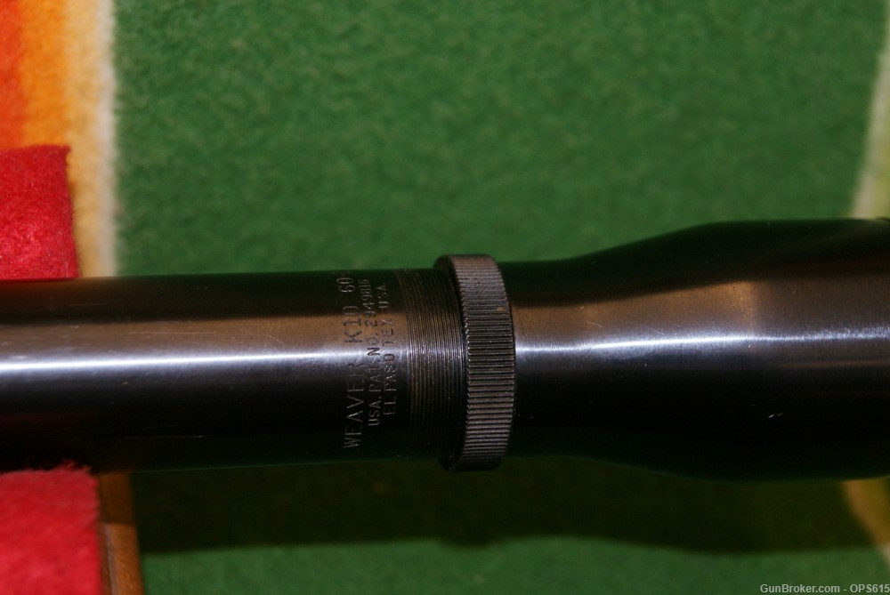 Vintage Weaver K10 60-B rifle scope Gloss steel tube-img-1