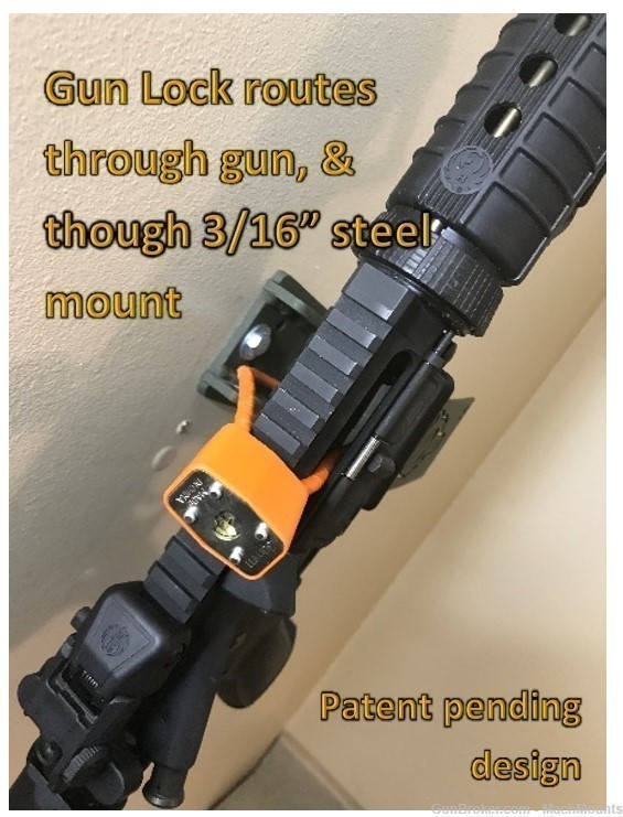 Solid Steel AR-15 Wall Mount -Mount Floating Display -Metal-img-3