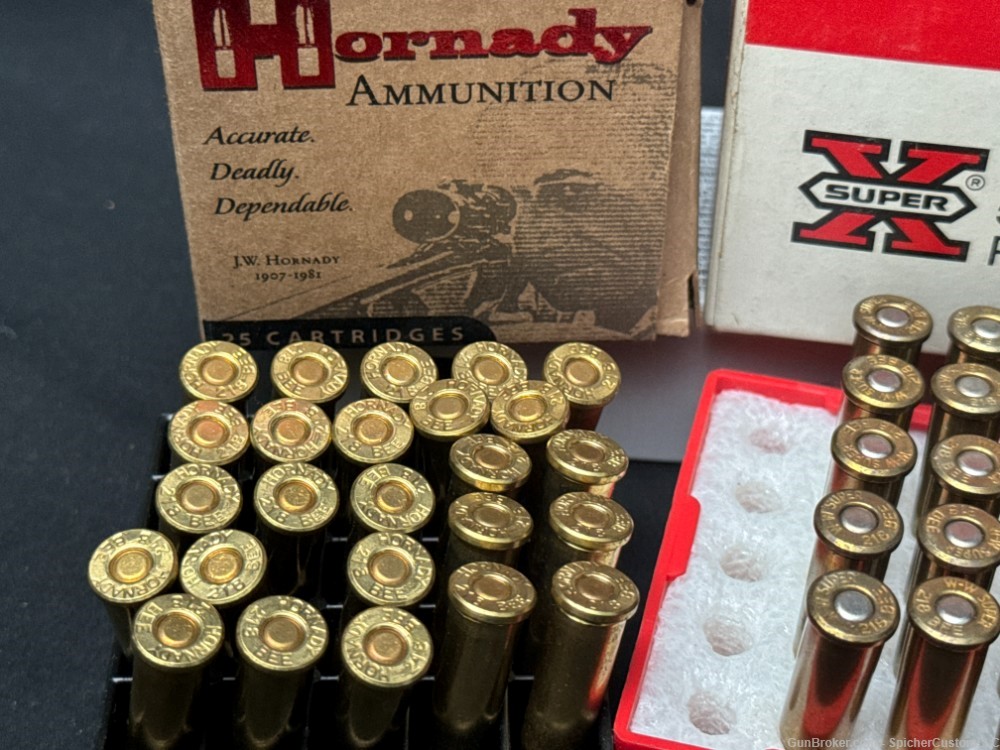 (120) Rounds, 218 Bee - (50) Reloads - Winchester / Hornady - Brass Case-img-3