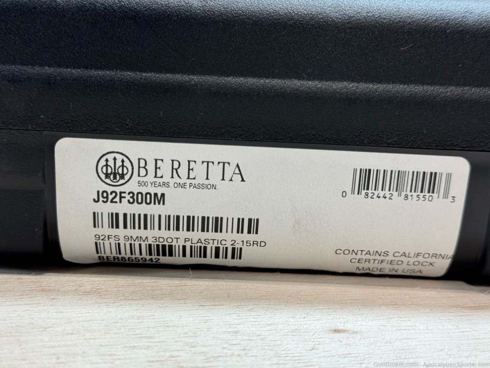 Beretta 92FS 9mm Beretta-92FS 4.9" J92F300M 92FS Beretta-img-9