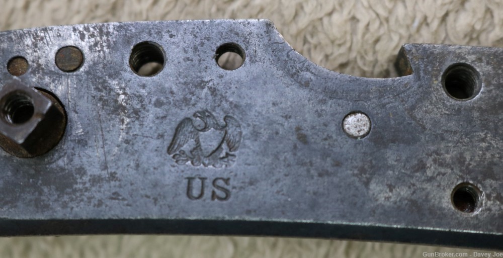 Original US Springfield Model 1816 flintlock musket lockplate assembly 1831-img-2