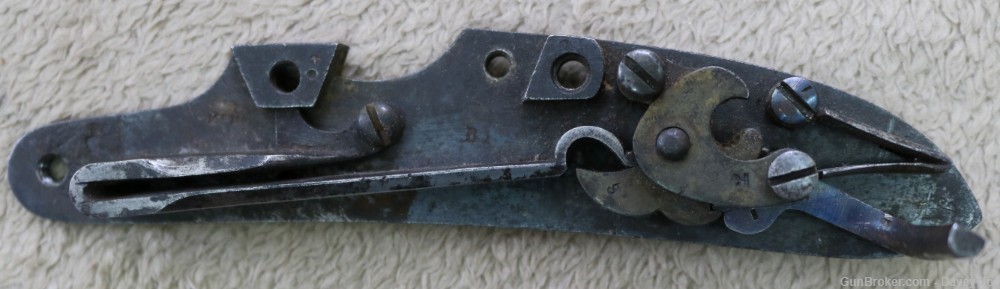 Original US Springfield Model 1816 flintlock musket lockplate assembly 1831-img-3