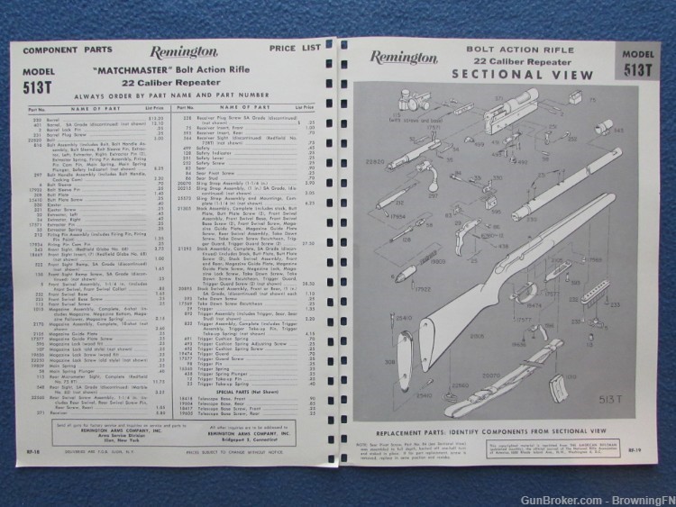 Vintage Remington Model 513T Owners Instruction Manual .22 Target-img-1