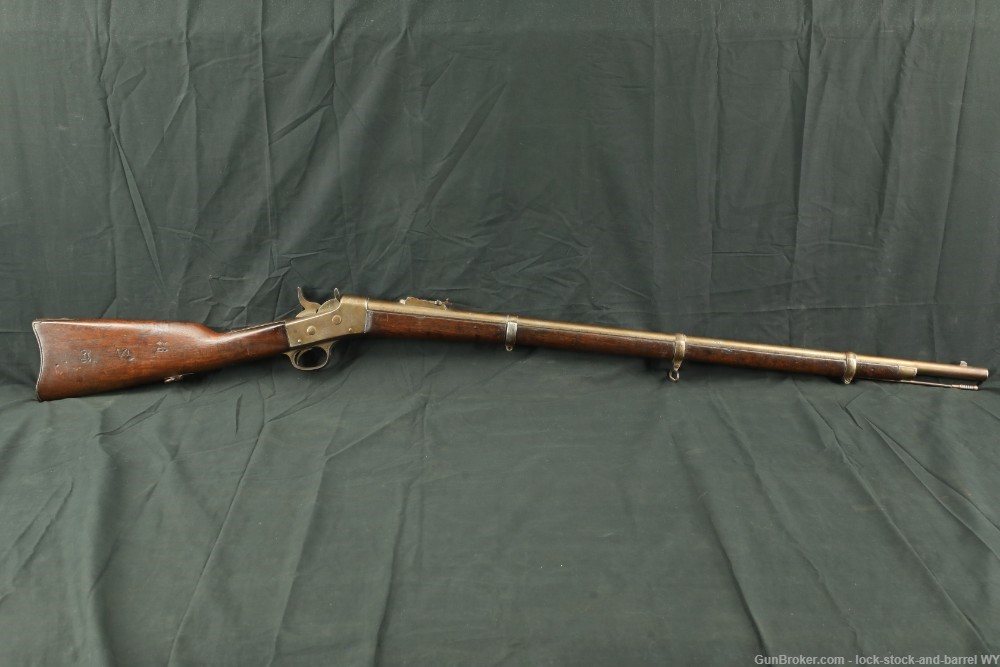 Custom Springfield Remington Model 1870 Navy Rolling Block Rifle, Antique-img-2