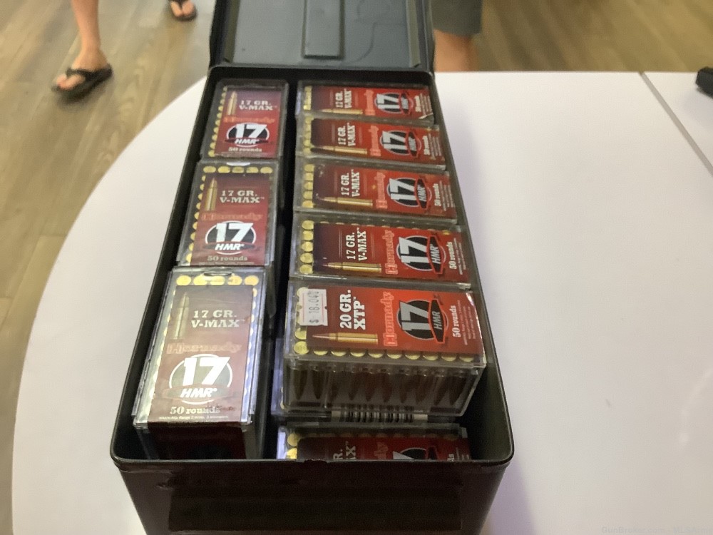 Hornady .17 HMR V-Max   1750 Rounds with Steel Ammo box.-img-0