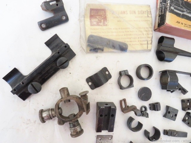 Misc Gunsmith Lot of Scope Bases Rings Sights & Parts Lyman Williams ETC-img-2