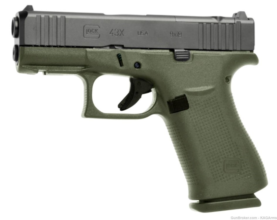 Glock 43X MOS G43X MOS 9mm UX4350201FRMOSBFG G43X Glock BFG Green-img-0