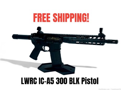 NIB - LWRC IC-A5 300 BLK 10.5" Black Pistol With Geissele SSA-E Trigger