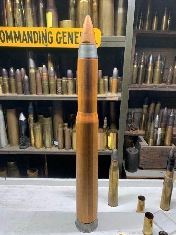 Ww2 1944 dated 3”50cal navy drill round in mint condition -img-1