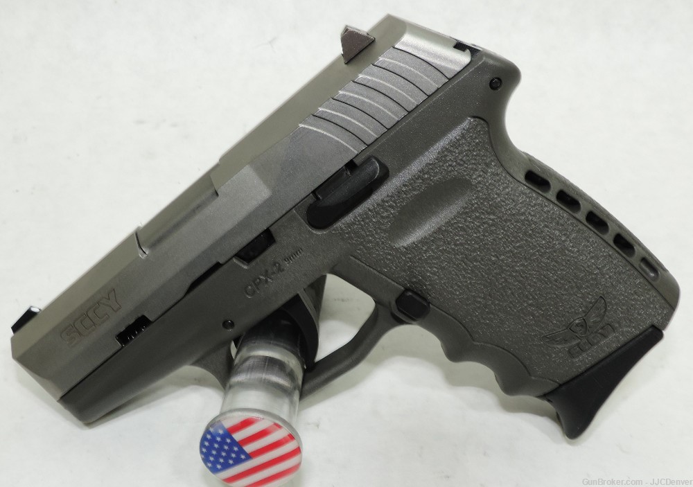 SCCY CPX-2 TTSG 9mm Stainless on Sniper Grey, 10+1 -img-1